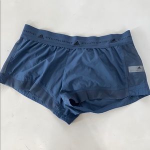 Adidas x Stella McCartney blue running shorts